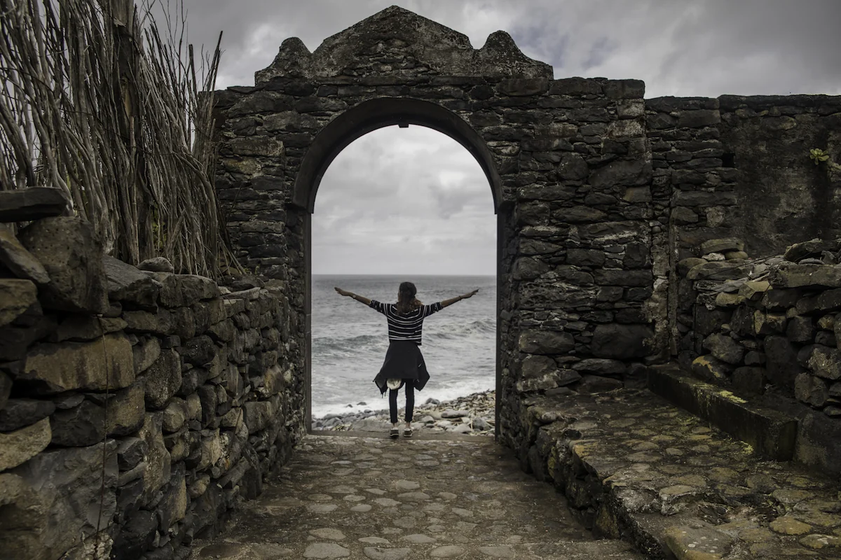 Ruinas de Sao Jorge en el Noreste de Madeira.