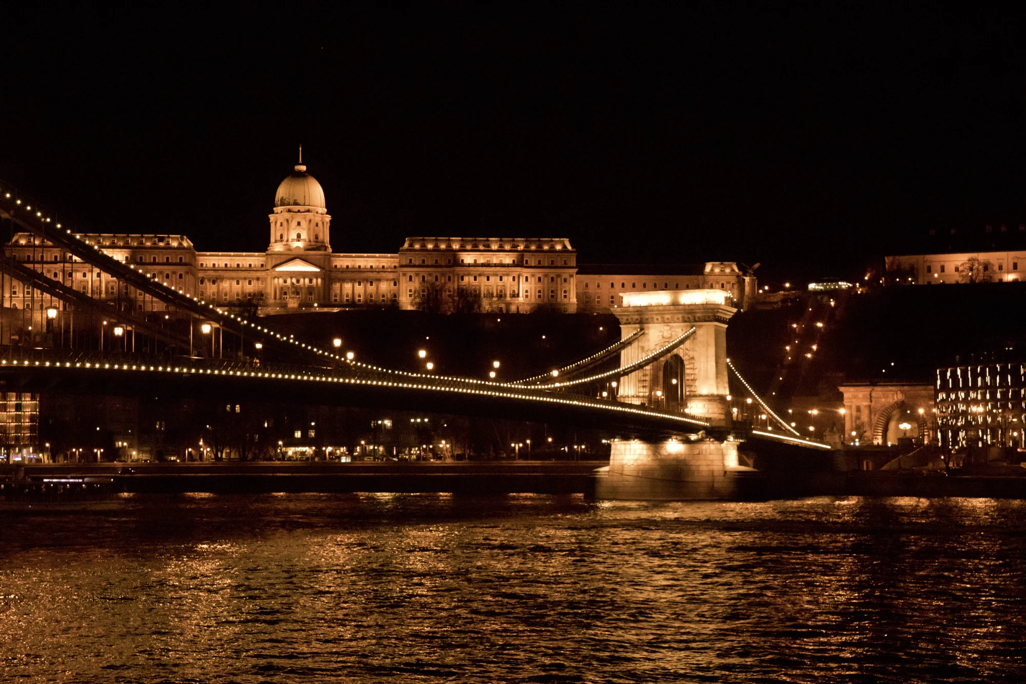 Castillo de Buda de noche, Budapest