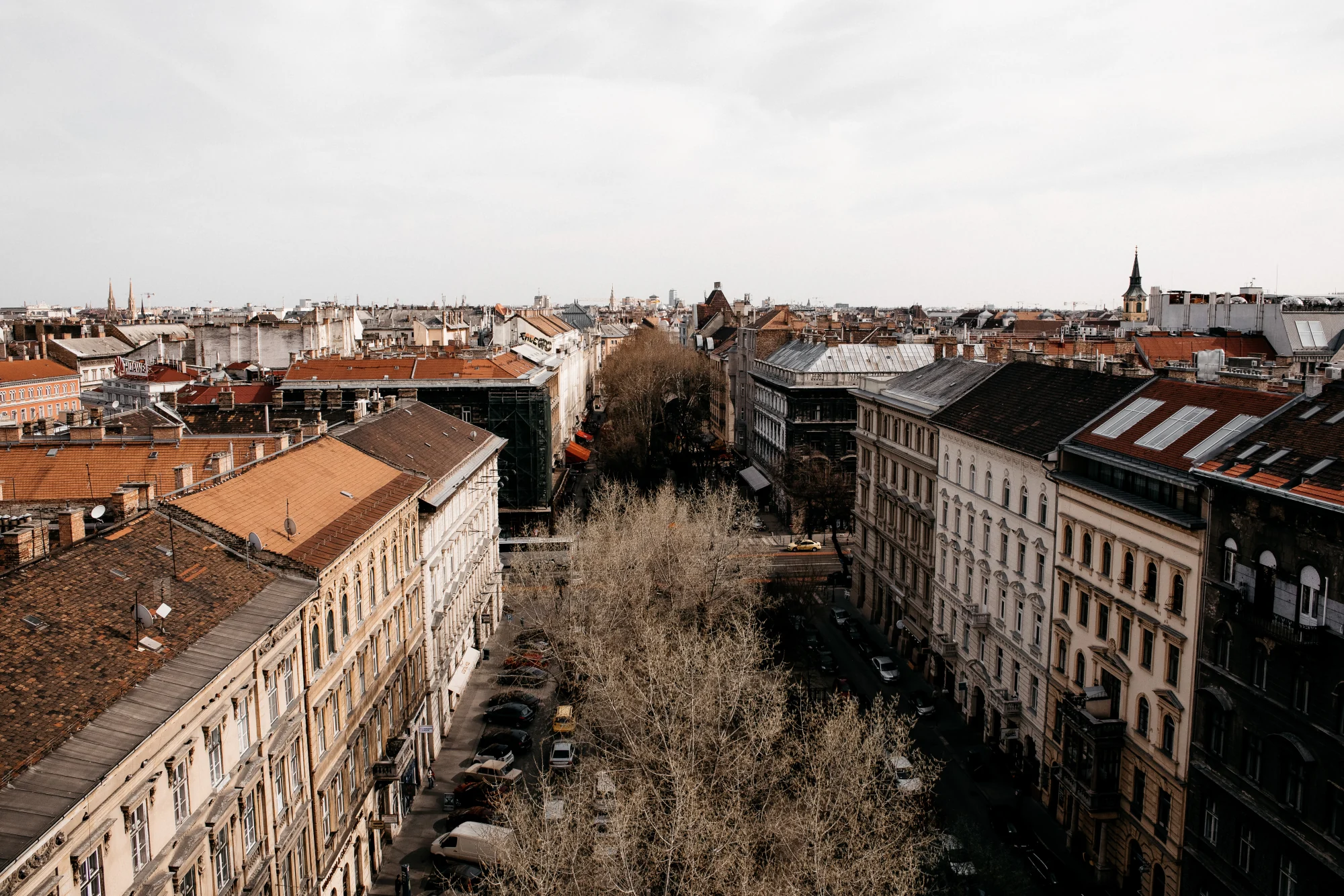 Vistas des de la terraza de la habitación medos hotel en budapest