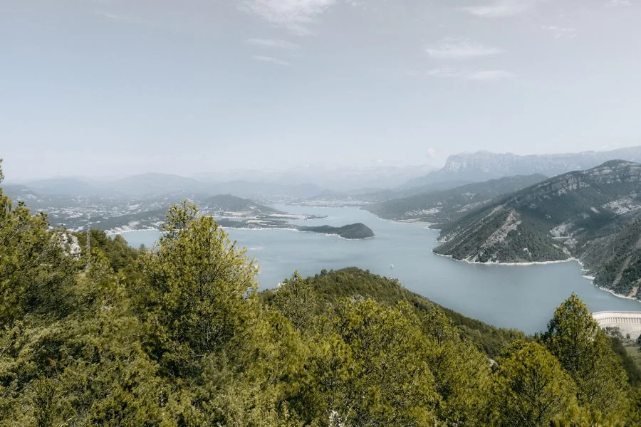 Embalse Mediano visto des del Castillo de Samitier en Huesca
