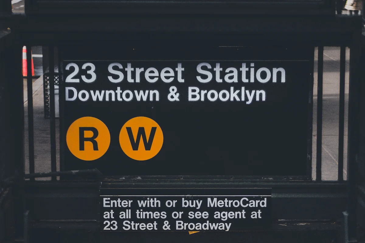 Boca de metro de Nueva York, 23 street station