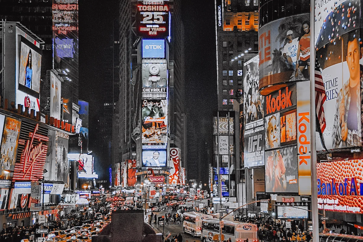 Times Square de noche, Nueva York